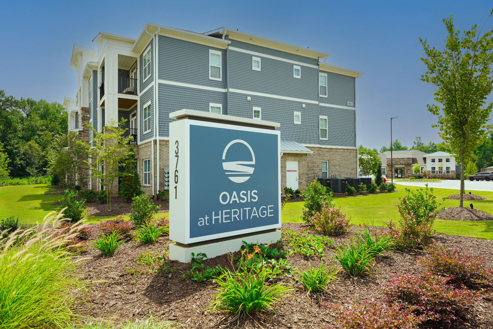 Oasis at Heritage Entrance Signage